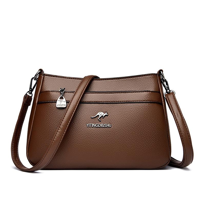 

Single Shoulder Crossbody Bag - Mom Bag - High-end, Large-capacity, Fashionable Bucket Bag світло-коричневого кольору
