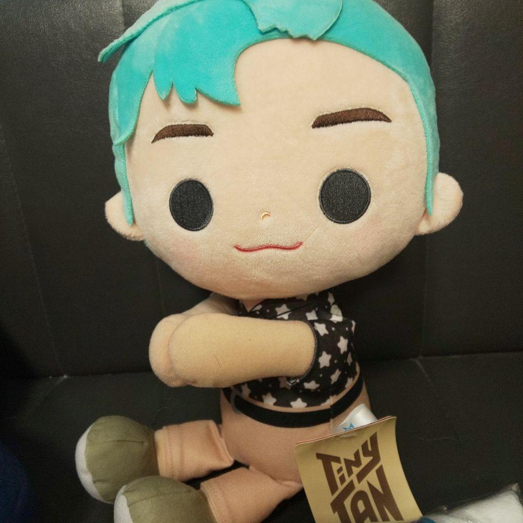 [USED] With Tags. TinyTAN Special Clingy Plush Toys (2 Figures) & Blanket.