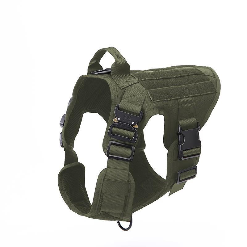 Tactical Dog Harness Vest Medium Large Dogs Nylon Training Gear Adjustable Comfort Fit