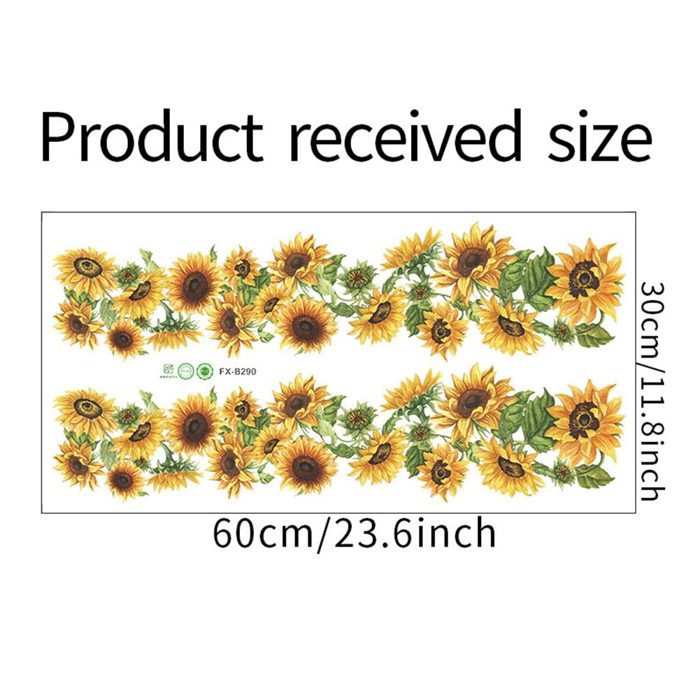 Samolepka na zeď Slunečnice Okrajová linka 1 sada 14*114cm Pro domácnost