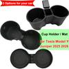Car Cup Holder for Model Y Juniper Center Console Cup Mat TPE Water Bottle Holder Model 3 Highland Interior Accessories