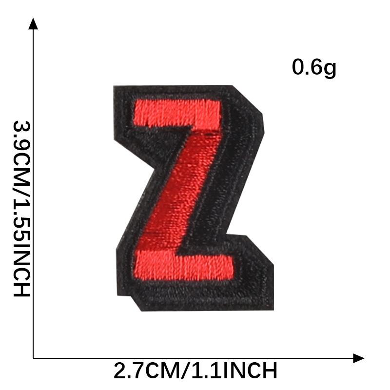 

Duoku Computer Embroidery English Alphabet Cloth Label Name Label Ball Suit Mark Patch Clothing Accessories Embroidery Cloth Sticker Z