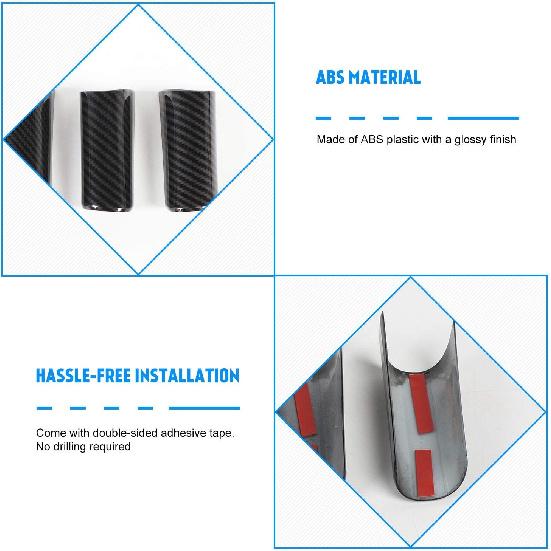 JeCar Carbon Fiber Interior Trim Accessories for 2007-2010 Jeep Wrangler JK JKU 2 Door & 4 Door