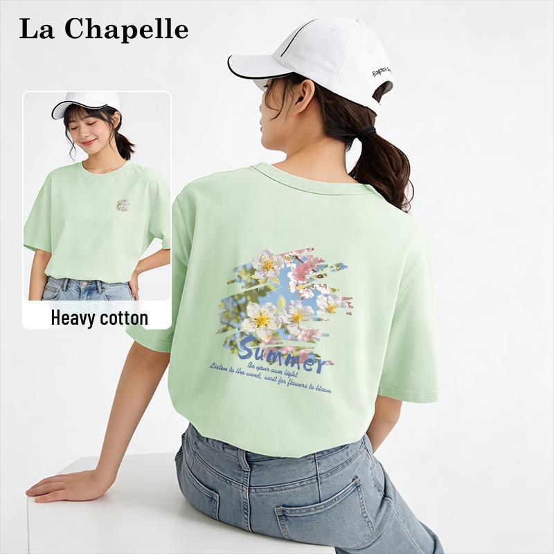 La Chapelle Women s Pure Cotton Water Cherry Blossom Print T-Shirt 2XL