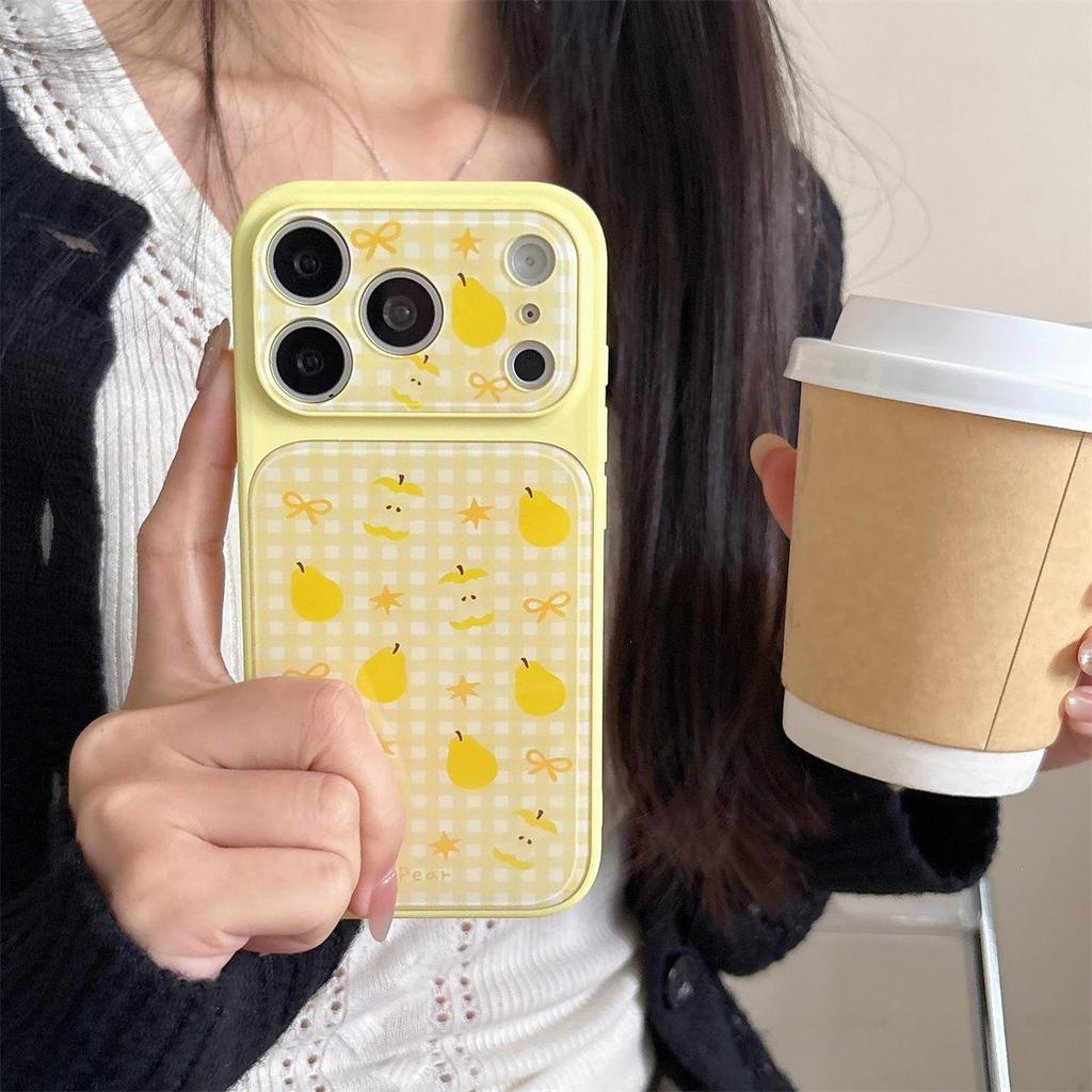 Plaid Strawberry Pear iPhone 17 Pro Max Protective Case - Compatible with iPhone 16/15