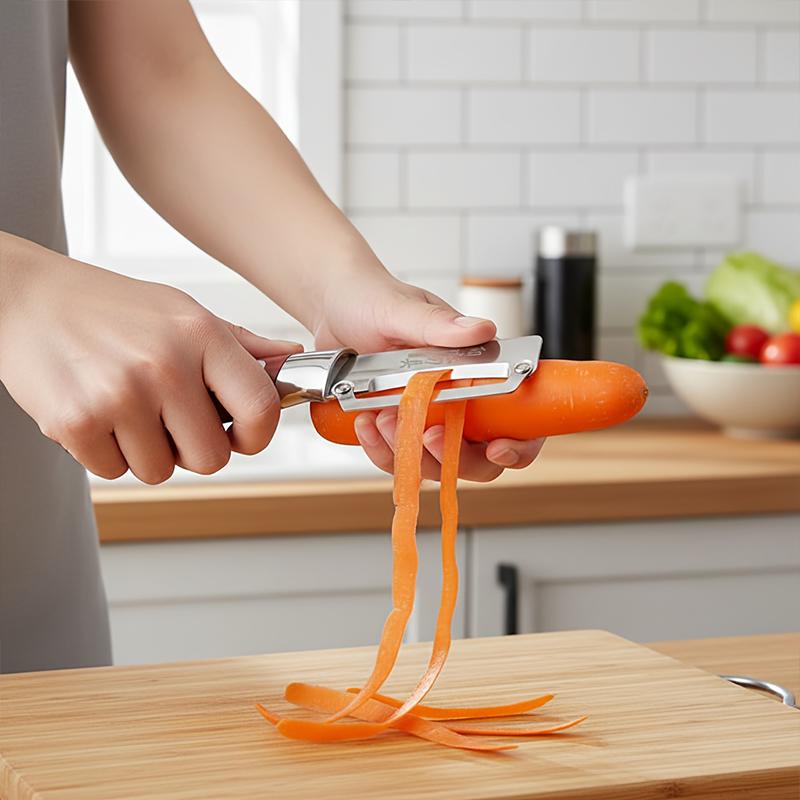 1Pc Stainless Steel Peeler With Plastic Handle For Peeling And Slicing Fruits Vegetables Kitchen Cooking Accessory 1