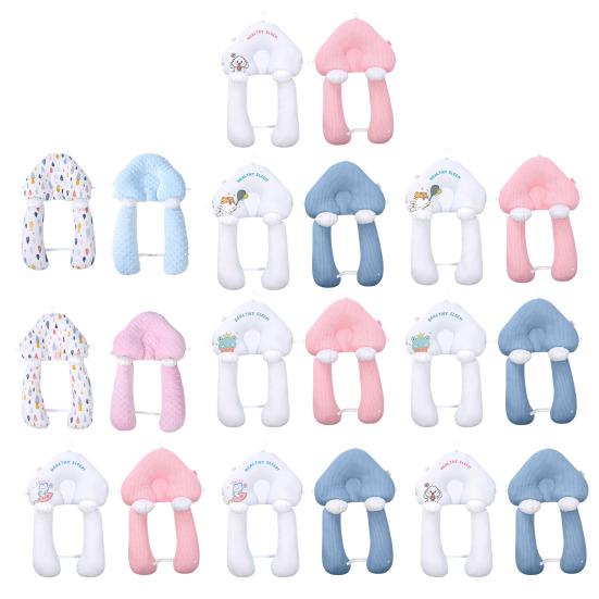 Almofada para Moldar a Cabeça de Bebê Recém-Nascido Design Dupla Face Almofada de Dormir Suporte Anti-Cabeça Chata Respirável