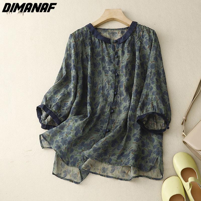

DIMANAF 2023 Summer Plus Size Свободная однотонная винтажная футболка с короткими рукавами и круглым вырезом с О-образным вырезом для женского топа, закрывающего живот для женщин среднего возраста