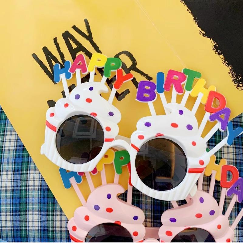 Exclusive Offer: 4 Pairs of Cake-Shaped Birthday Hat Glasses for Fun Party Photos with Free Shipping