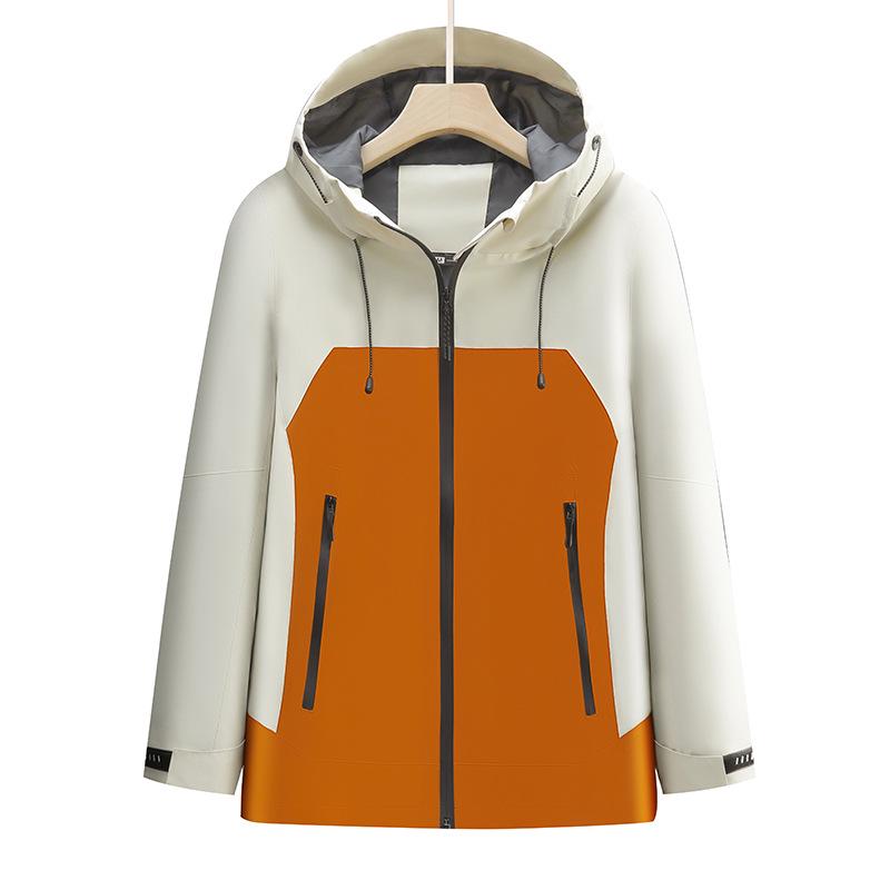 Stylish Unisex Waterproof Windproof Color Block Jacket for Hiking and Workwear