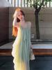 French Halterneck Backless Camisole: Fairy Summer Beach Dress