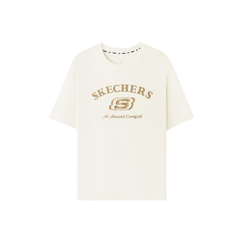 Skechers Breathable Comfortable Solid Color Pullover T-Shirt Unisex tops L226U067-0074 XS