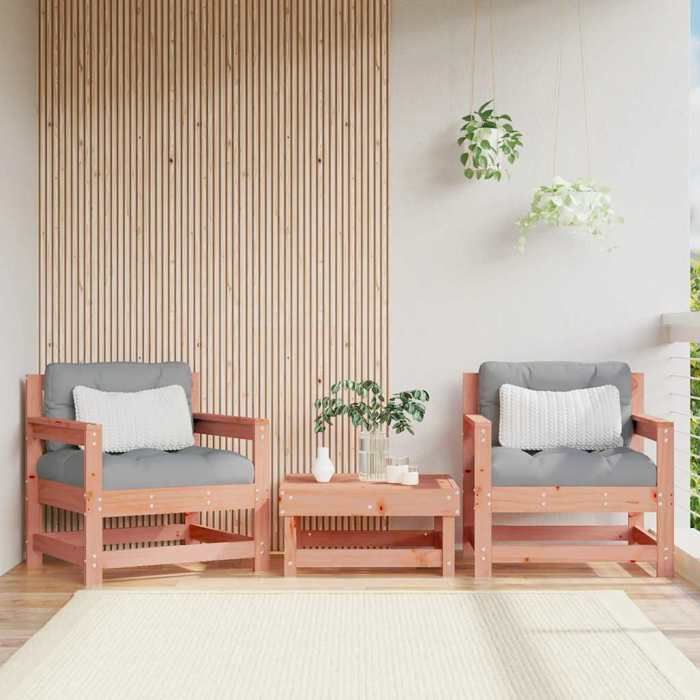VidaXL Garden Chairs with Cushions Set of 2 Solid Douglas Wood, Lounge Chair, Outdoor Chair, Outdoor Seat, 825567