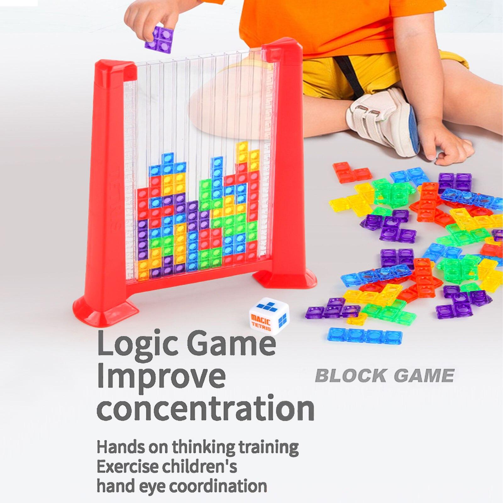 

3D Tetris Colorful Building Blocks Changeable Puzzle Creative Desktop Tangram Game Classical Science Educational Children Toy