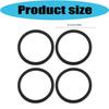 Press-In Bottle Lid Gasket Replacement Set for Chug Lid, 4 Black Seal Rings for Screw Top Lid, Leak Proof Rubber O-Rings