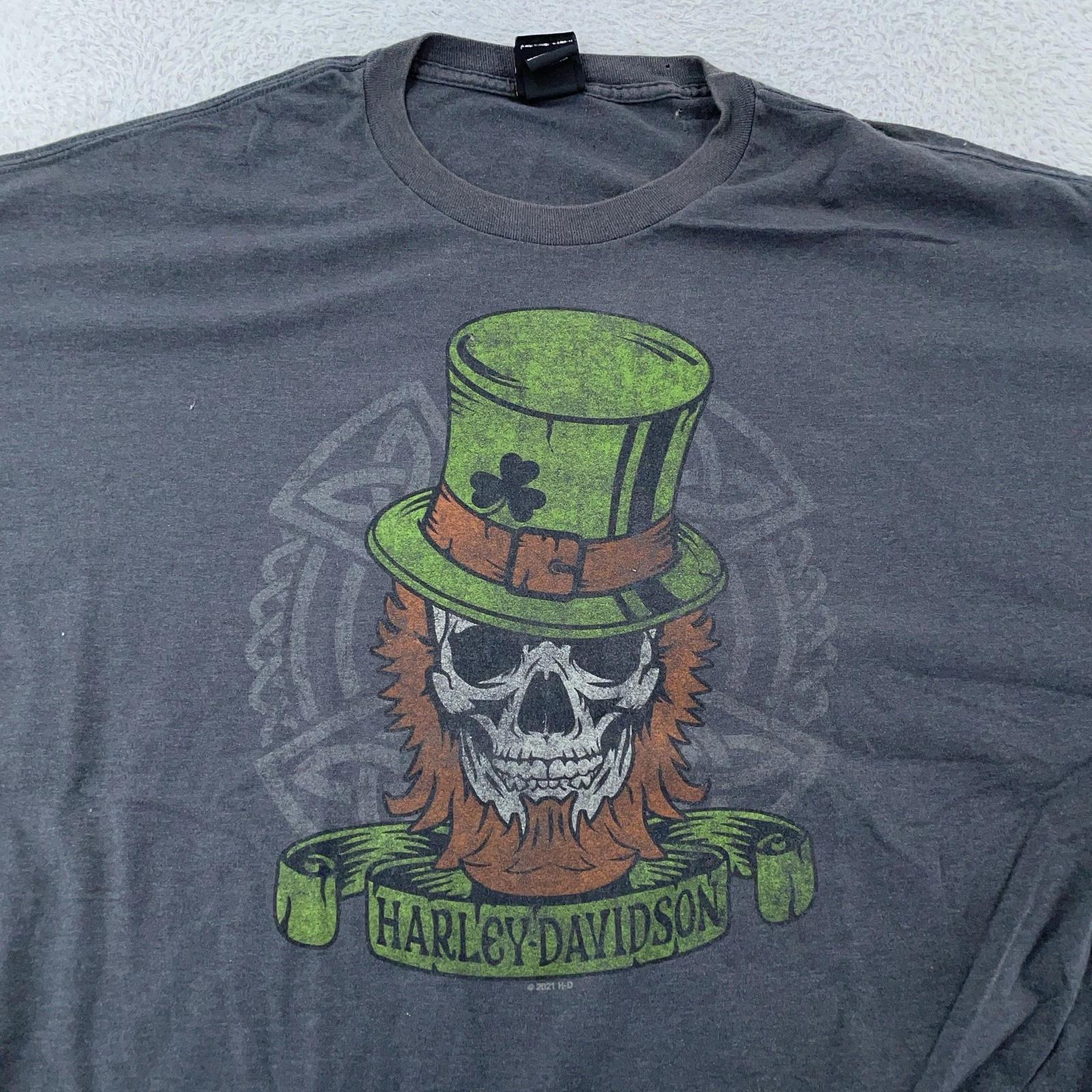 Harley-Davidson T-Shirt 2XL/3XL Leprechaun Skull Space Coast Palm Bay Florida 4XL