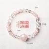 Aquamarine & White Crystal Beaded Bracelet: Fairy Summer Style for Girls, Sweet & Simple Fashion Hand Jewelry with a High-End Feel
