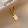 Simple Pendant Necklace Titanium Steel Choker Fashion Gold Necklace  Women