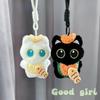 New Sale *New Sale Creative Cartoon Plush Black White Cat Doll Pendant Car Keyring Backapck Hangings Decoration Gifts
