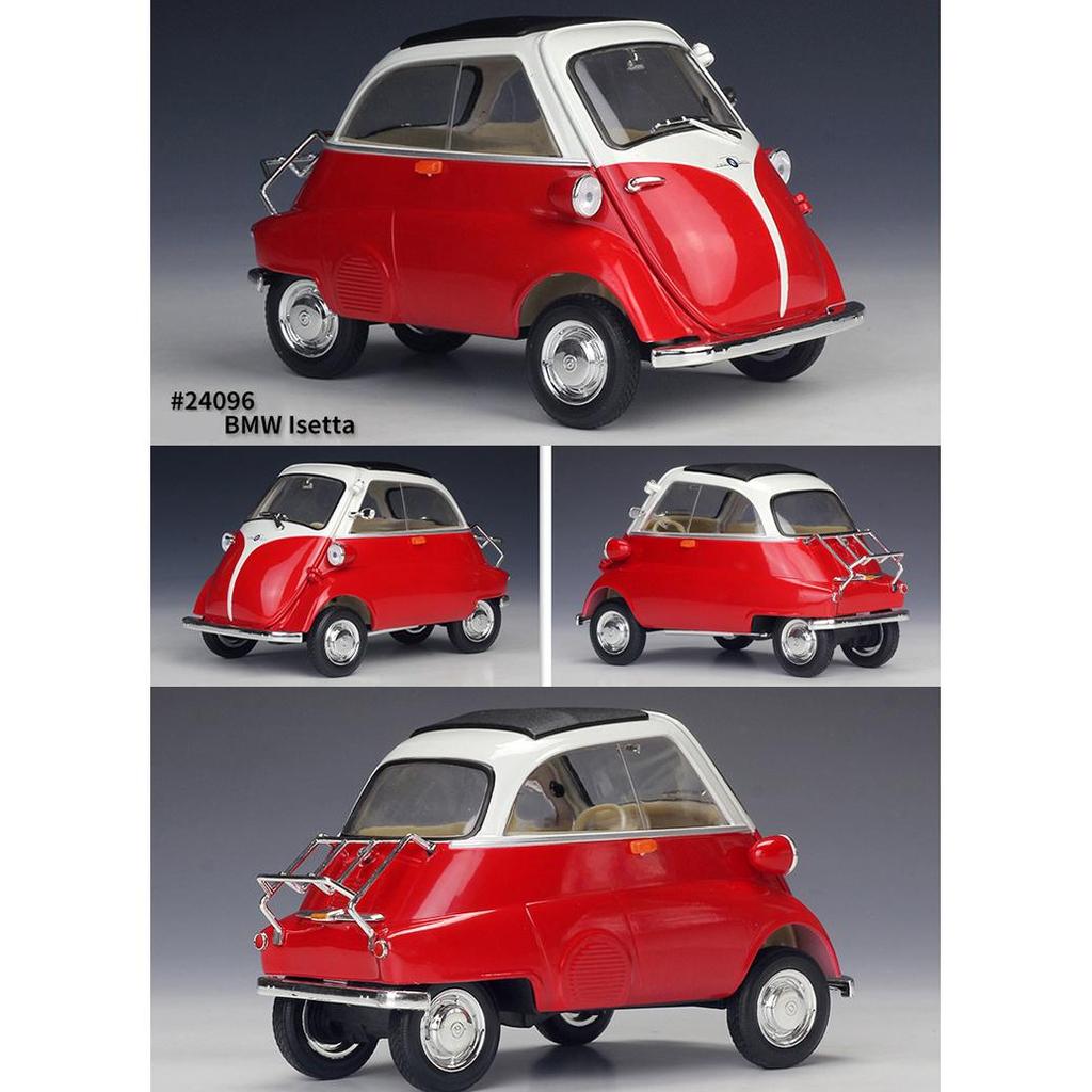 1/18 WELLY BMW Isetta Modello di auto in lega Fonde sotto pressione Veicoli giocattolo in metallo Modello di auto Collezione di alta simulazione Regali per bambini