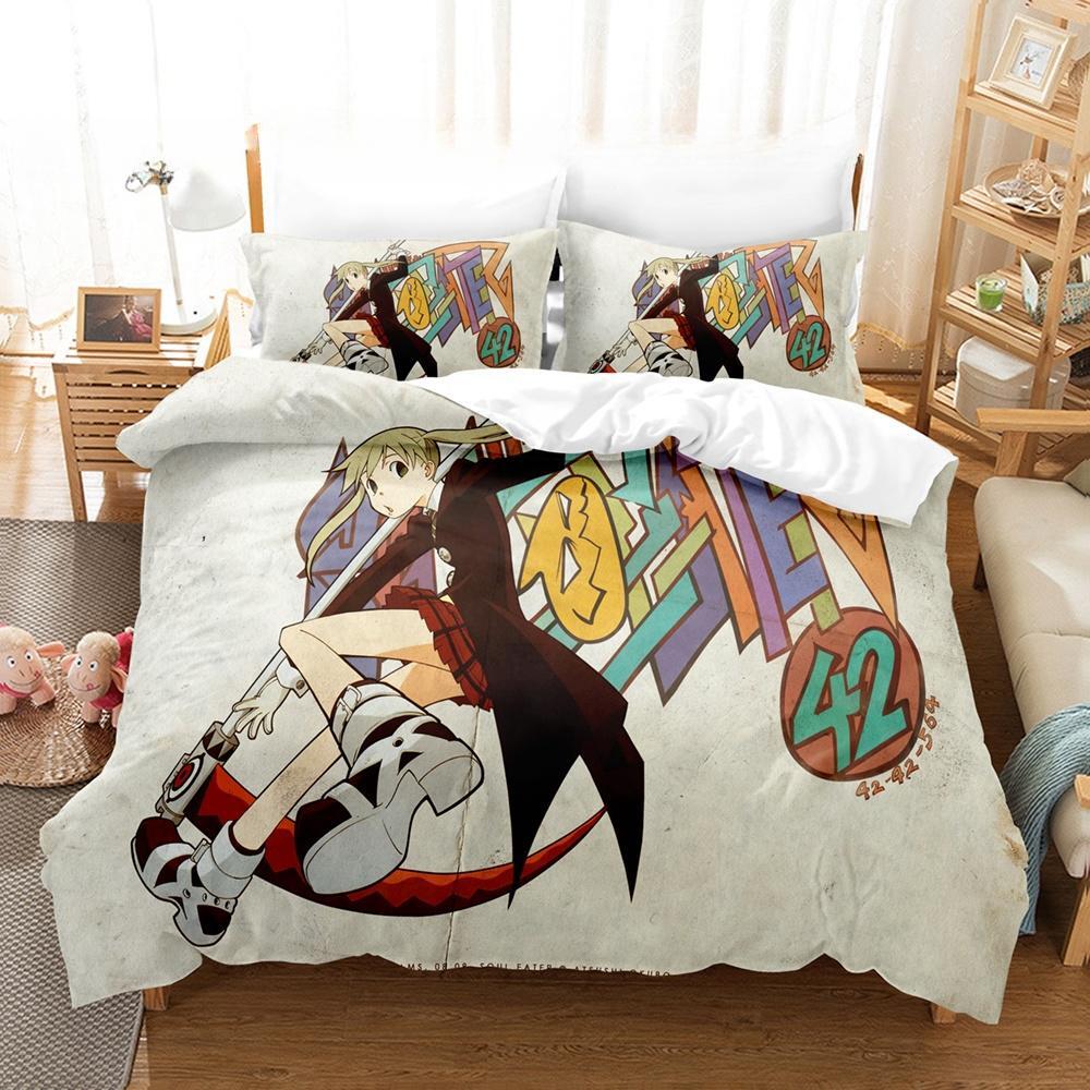 New 3D Cartoons Soul Eater Bedding Set Single Twin Full Queen King Size Bed Set Adult Kid Bedroom Duvet Cover Sets Home Textiles