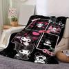 1pc. Cute Gothic Kuromi Plushie Decorative Blanket - Perfect for Home, Office, Outdoor Use, Gift Idea, Suitable for Al