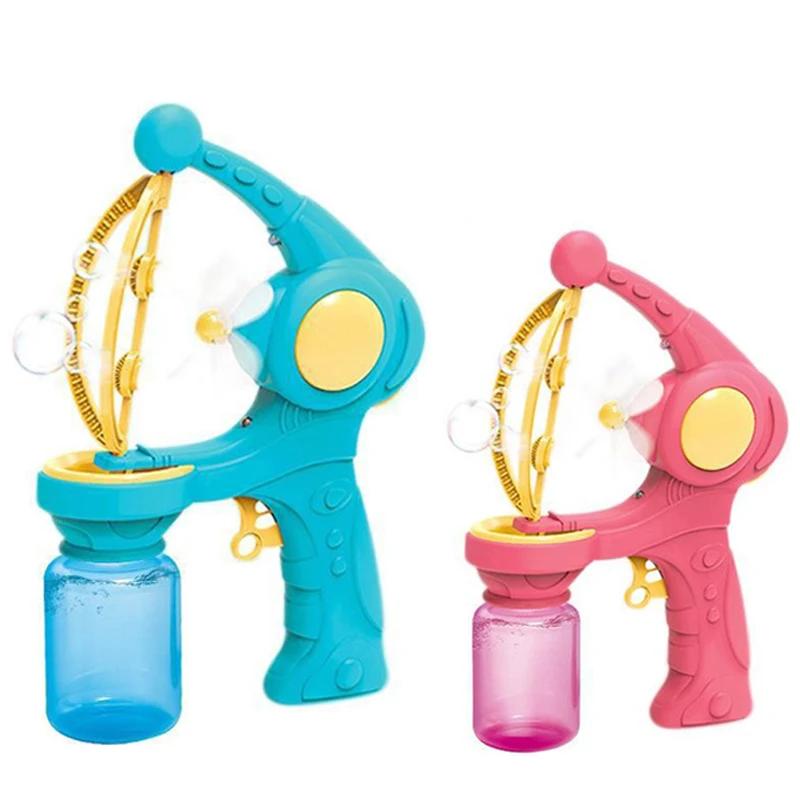 Non-Toxic Automatic Bubble Gun Blowing Electric Soap Bubbles Maker Machine Summer Outdoor Park Party Play Toy Birthday Gift For Kids