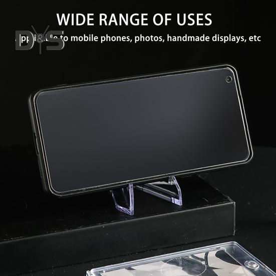 24Pcs Clear Coin Stand Mini Stable Triangle Collection Card Photo Small Artwork Badge Commemorative Medal Display Holder Show Rack