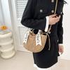Pochette in Paglia da Donna Borsa a Tracolla in Paglia Borsa a Mano Borsa da Spiaggia Estiva Pochette Intrecciata Borsa da Sera