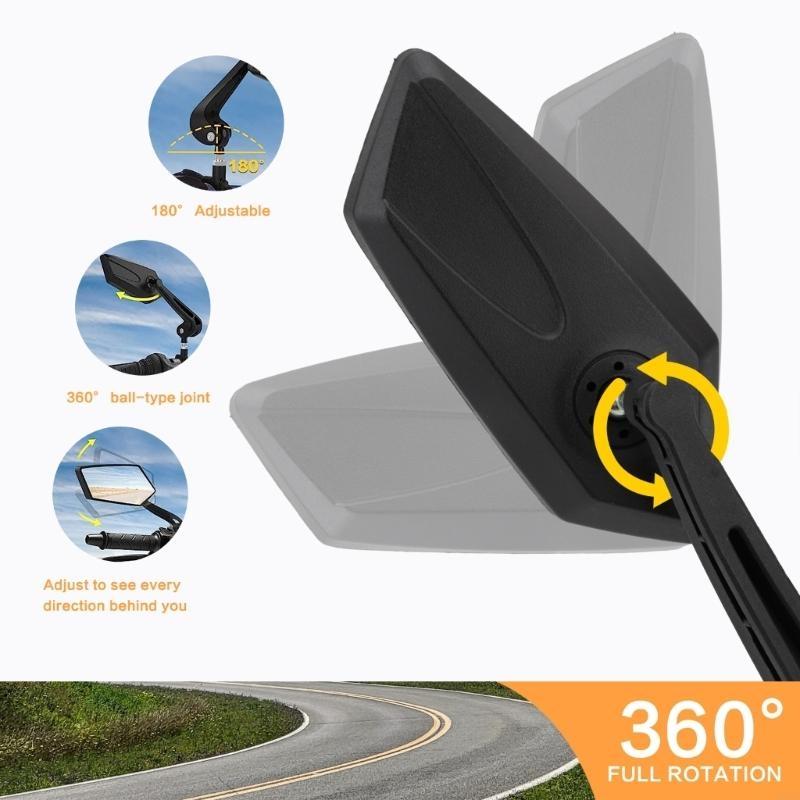 28GC 2pcs Rearview Side Mirrors Universal Motorcycle Mirror Scooter Rearview Mirror