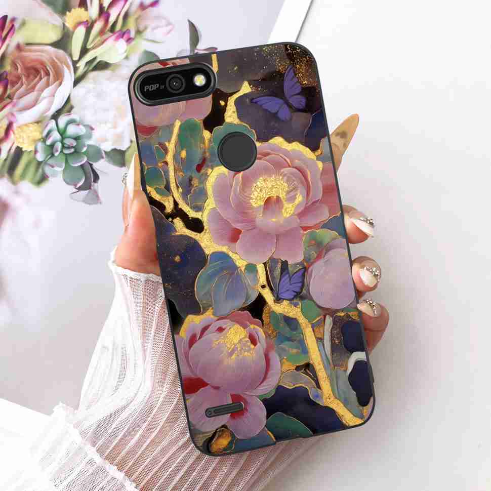 For Tecno Pop 2 F B1c Case Cartoon Lion Butterfly Silicone TPU Black Cover For Tecno Pop 2F POP 2F 5.45" Phone Cases Coque