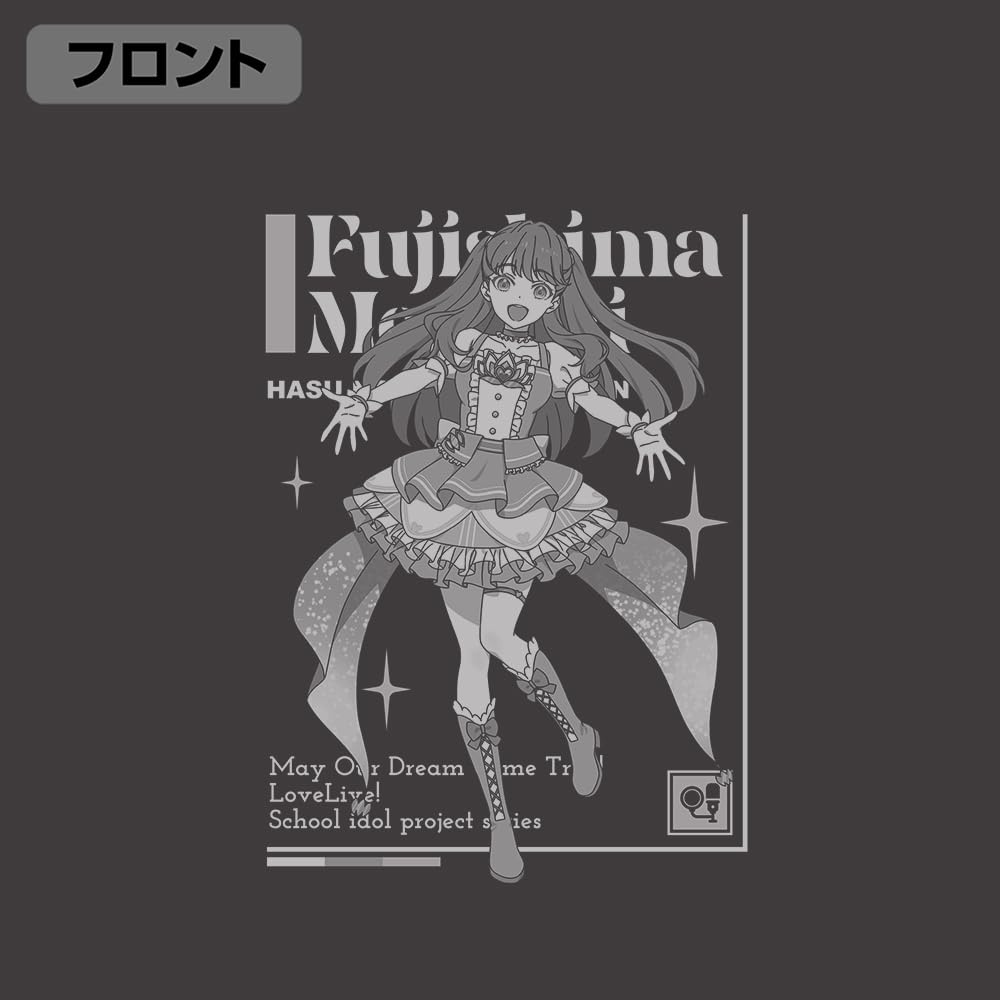 COSPA 2D Love Hasunozora Academy Clube de Ídolos Escolares Fujishima Megumi DREAM SUMI Tamanho XL [Oficial] Ao Vivo! Camiseta Infantil LIVE!! Ver.