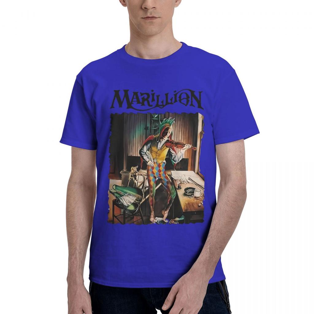 Marillion Mit Aufschrift Für einen Rundhalsausschnitt 100% Baumwolle Lässig Atmungsaktiv Bequem T-Shirt Lustige Herren T-Shirts Herren Kleidung