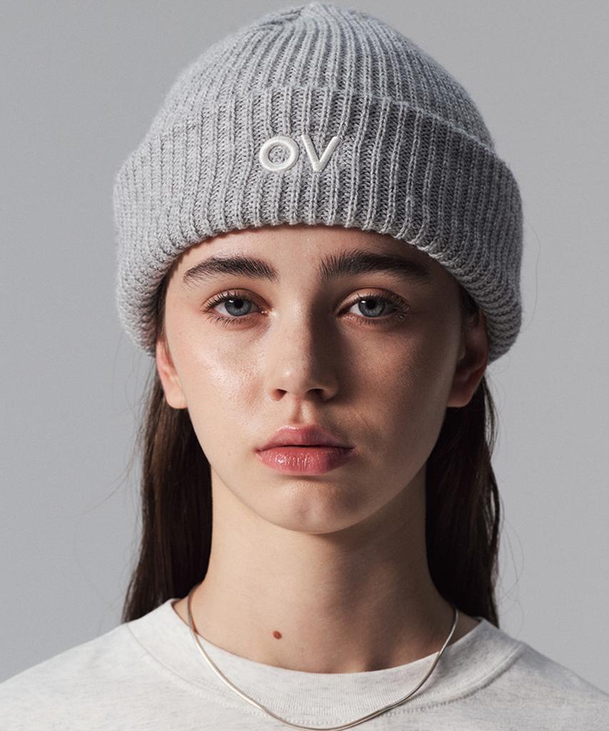Ausdoeoboiseu Ov Logo Cuff Beanie (Light Gray)