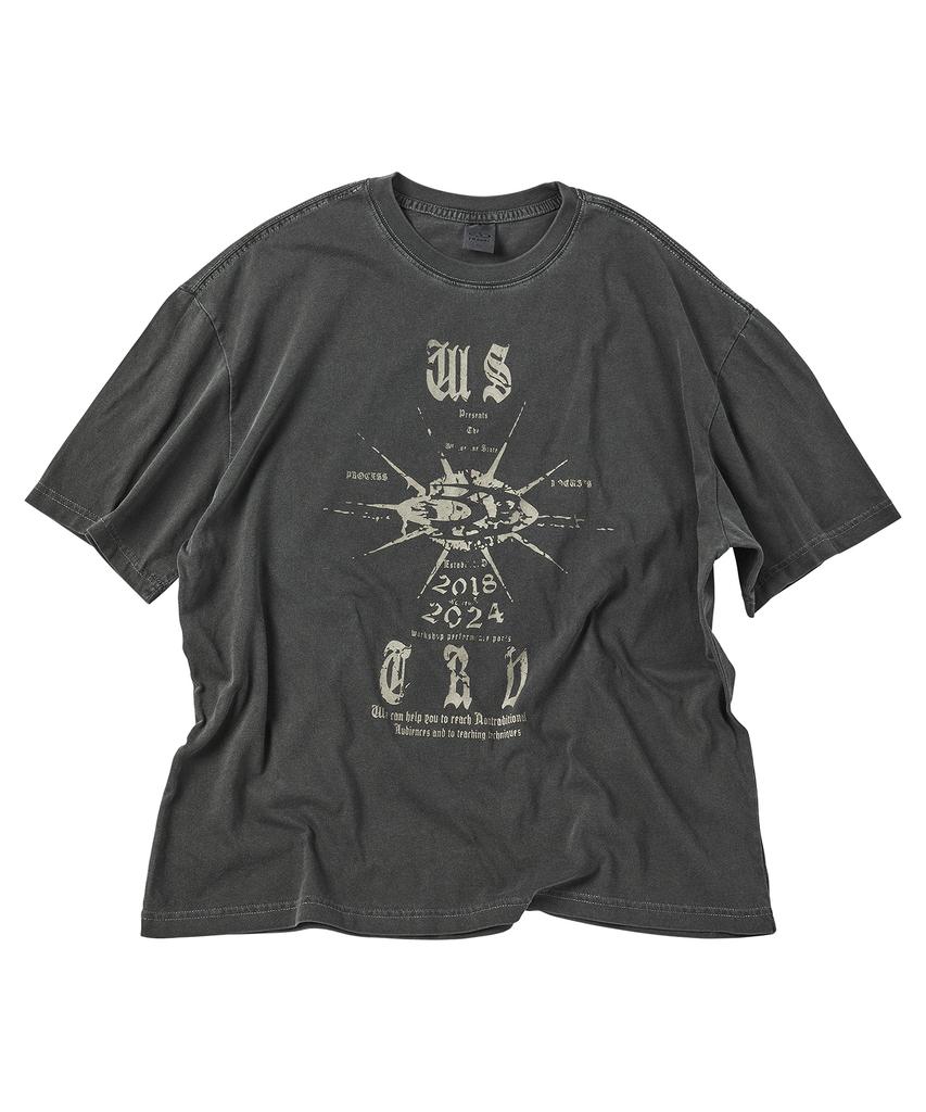 TRAVEL Insight Pigment Short Sleeve T-Shirt Black Charcoal