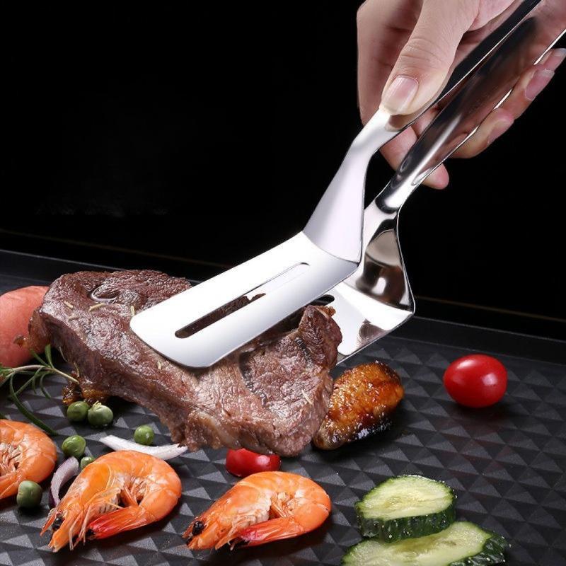 Stainless Steel Steak Scoop, Barbecue Clip, Grilled Fish Clip, Food Clip, Kitchen Bread Pancake Barbecue Fried Fish Clip