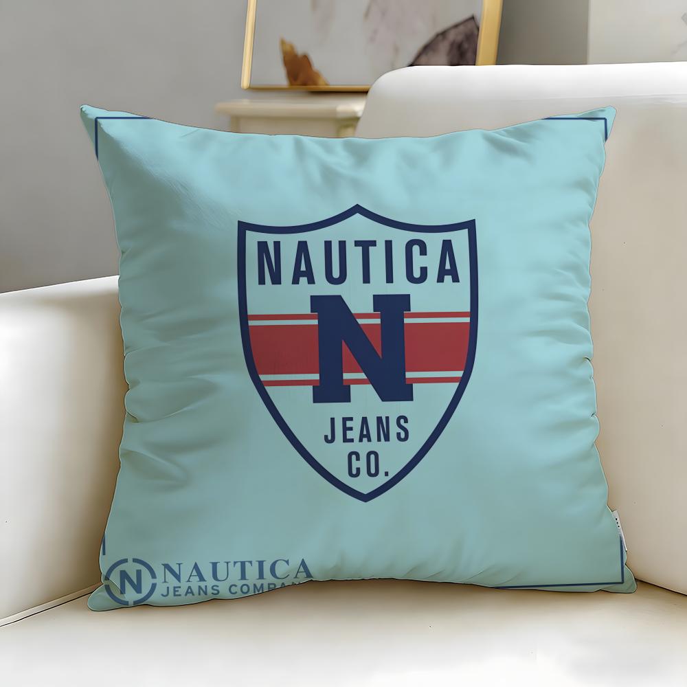 classic fashion brand Nautica Cushion Cover Soft & Easy-Wash Pillow Case – Versatile for Couch, Bed, Travel and Office