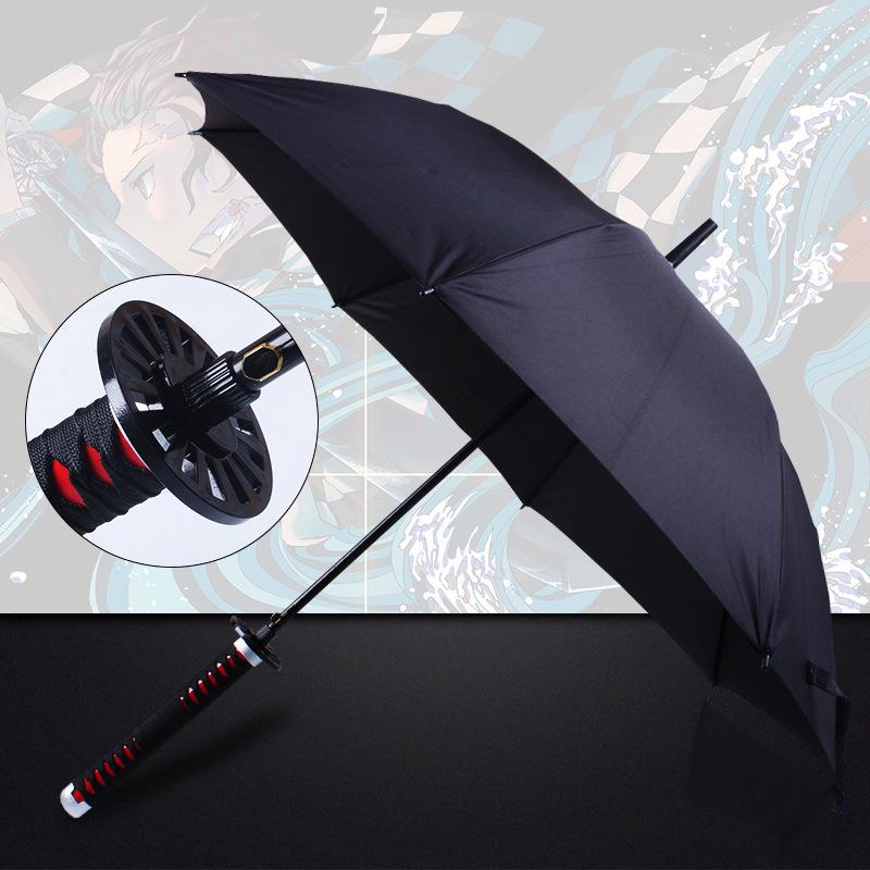 Anime Samurai Schwert Schirm - Kreativer Sonnenschirm mit langem Griff