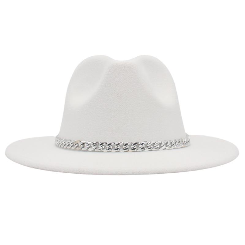 Chain Men'S And Women'S Multi-Colored Stage Hat Woolen Felt Hat Jazz Top Hat Hat