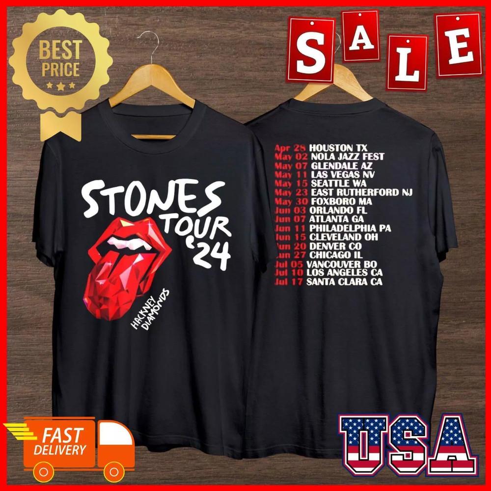 HOT The Rolling Stones Hackney Diamonds Tour 2024 Unisex Classic T-Shirt