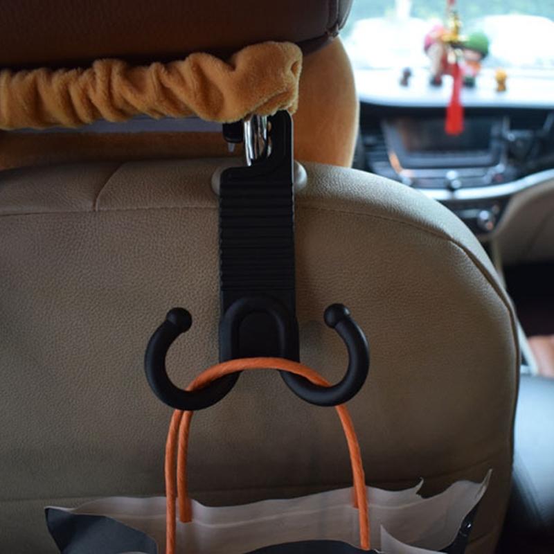 2-Pack Car for Seat Headrest Hooks Universal Back for Seat Organizer Hanger Storage Dual Hook for Handbag Purse Grocery