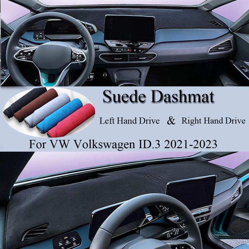 For Volkswagen ID.3 VW ID3 ID 3 Suede Dashmat Dash Mat Cover Dashboard Pad Sunshade Carpet Car Styling Accessory