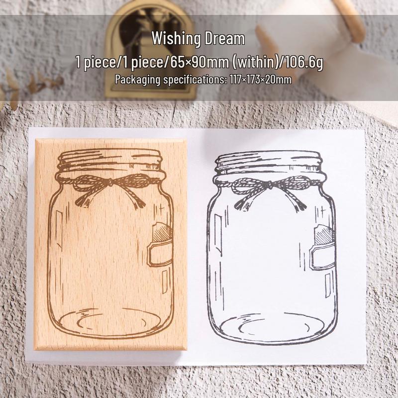 Retro Floral Wood Stamps for Simple Versatile Journals & Watercolor Art