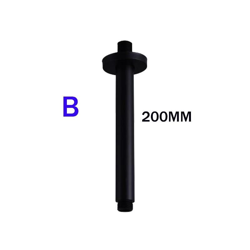 BAKALA  Black Stainless Steel Wall Mounted or Ceiling Mounted  Bathroom Shower Arm Shower Rod