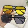 Oversized Square Sunglasses Vintage Double Bridge Sun Glasses Women Trendy Luxury Brand Design Outdoor Shades Uv400 Eyeglasses