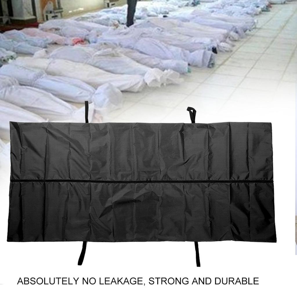 Cadaver Bag Leakage Proof 210D Waterproof Body Storage Bag Corpse Bag Funeral Supplies(Black )