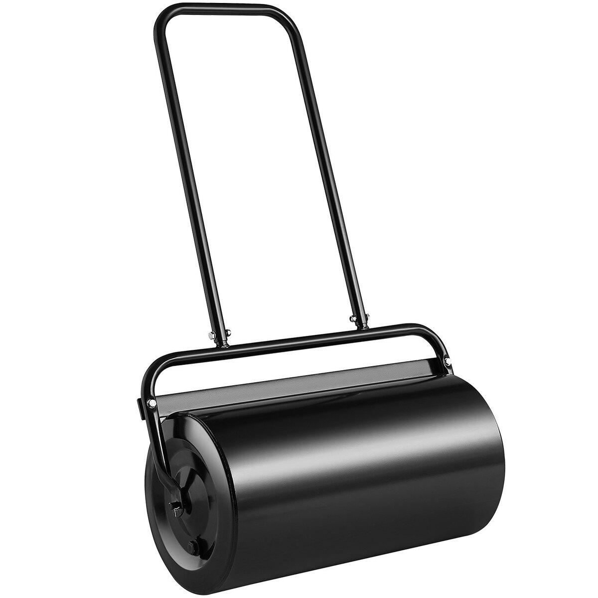 Buying Solutions, MB Gazonwals, 13 Gallon Zand/Water Gevulde Tuinwals, Stalen Graszodenwals met Makkelijk Draaibare Plug en U-vormig Ergonomisch Handvat voor Handig Duwen en Trekken,