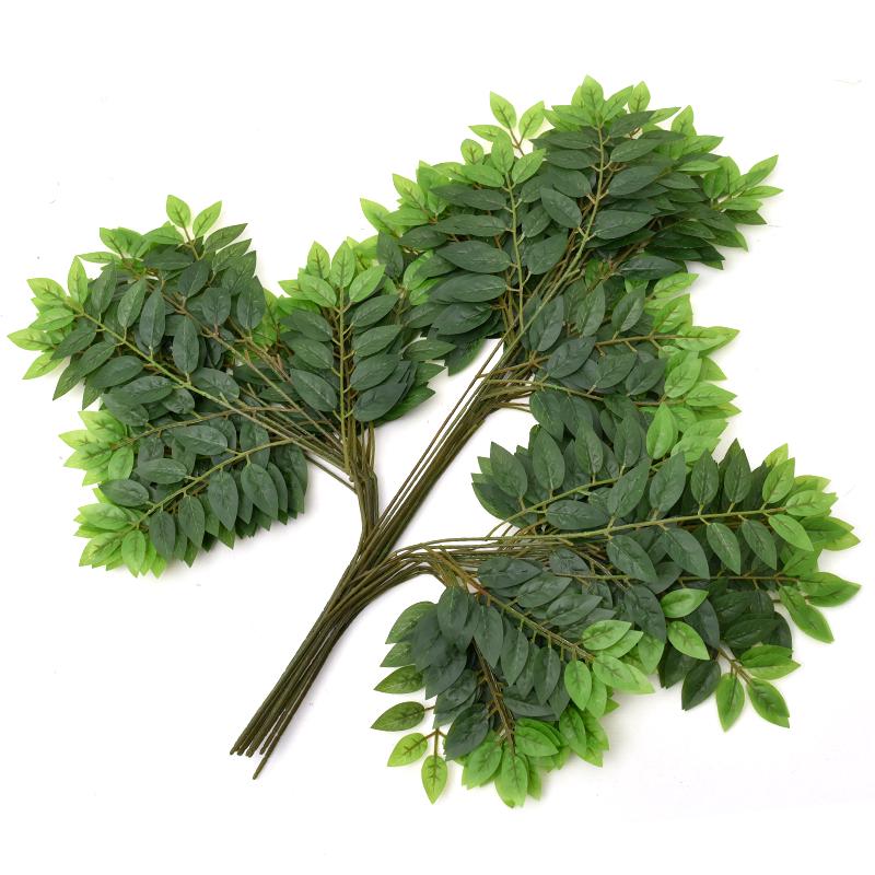 Mossy Fig Tree Leaves - Laminated Plastic Decoration Branches