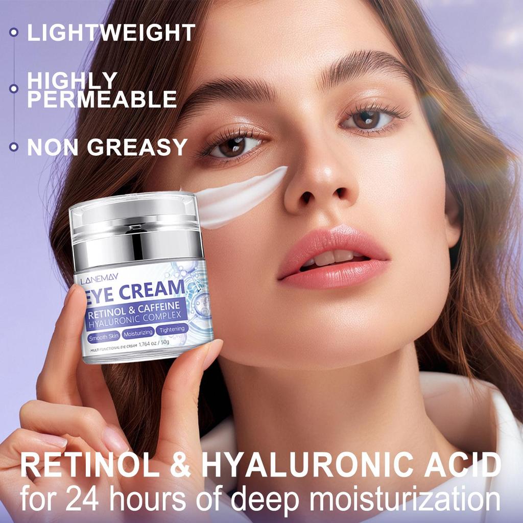 24 HR Moisturization Eye Cream For Women & Men - Tightening, Lifting & Firming Cream for Loose Sagging Skin - Suitable for Normal & Dry Skin,50g