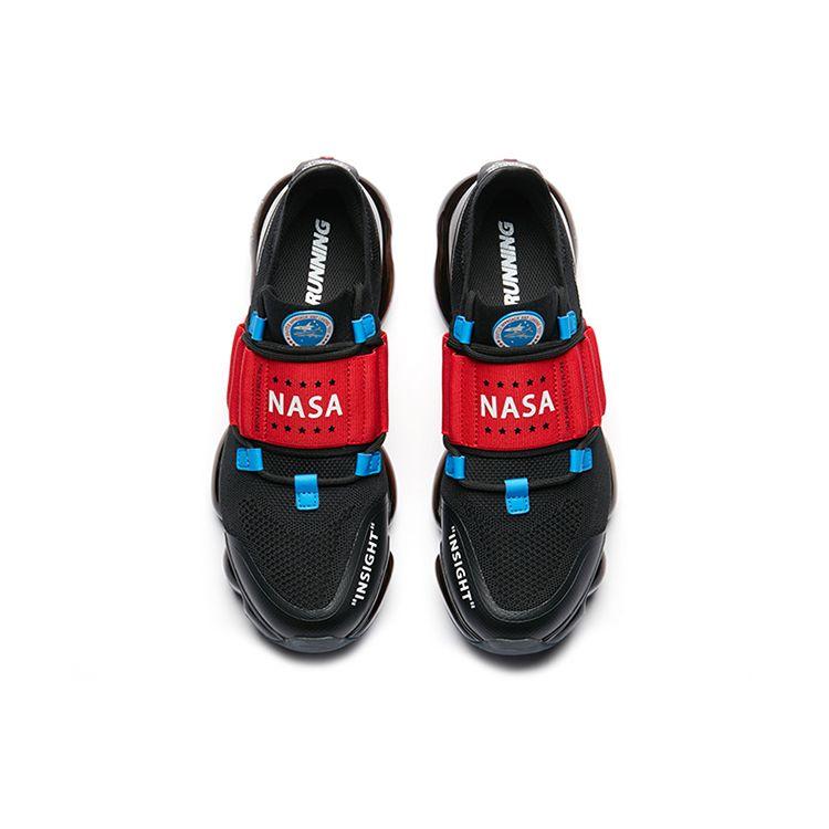 Anta Seeed Zero Boundary Cushioning Shock Absorption Non-Slip Wear-Resistant Breathable Low-Top Running Shoes Men Sneaker Black Red 91835509-2